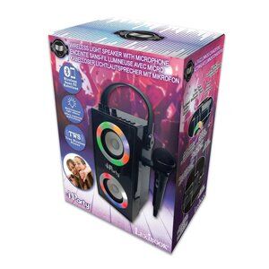 LEXIBOOK BTP180BKZ iParty-Portable Bluetooth Speaker with Microphone Black NEW!